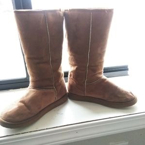 Tan faux suede winter Boots